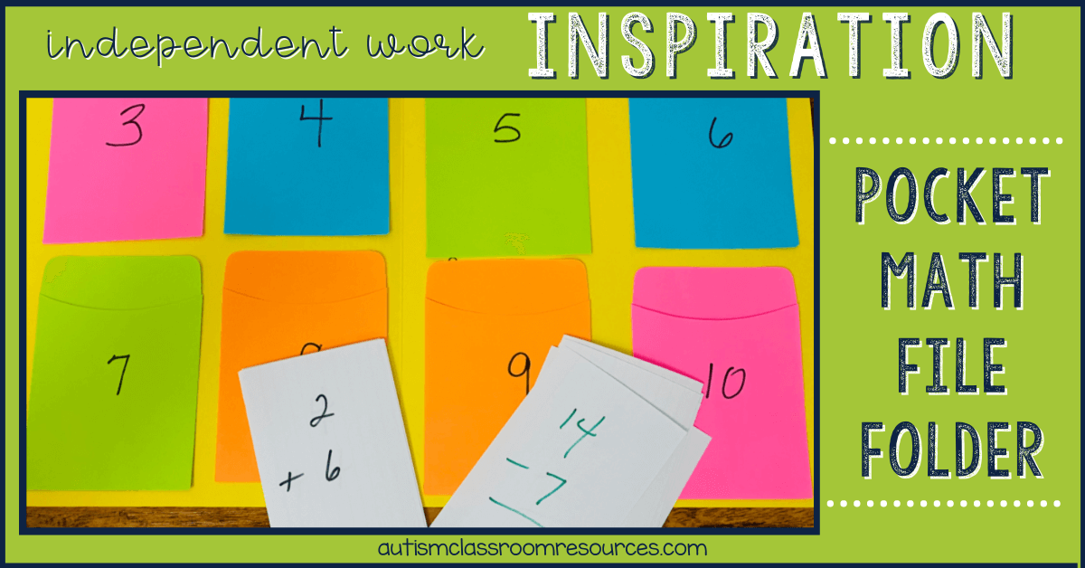 How to Make a Math File Folder Game for Independent Work Task Autism