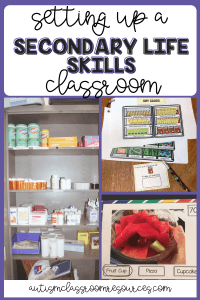 Setting Up a Secondary Life Skills Classroom (Graphic with Life Skills support examples)