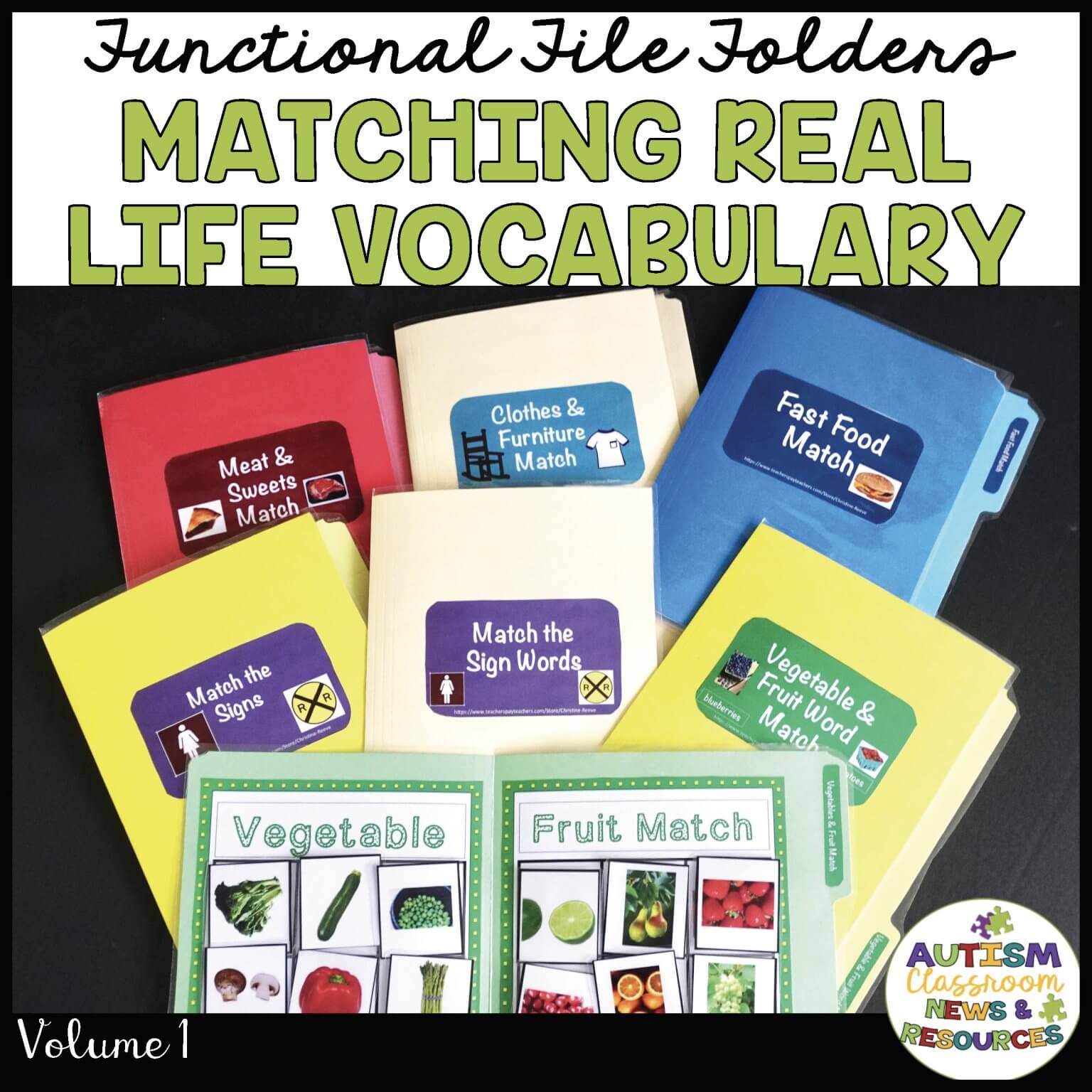 Autism File Folder Activities for Special Education RealLife