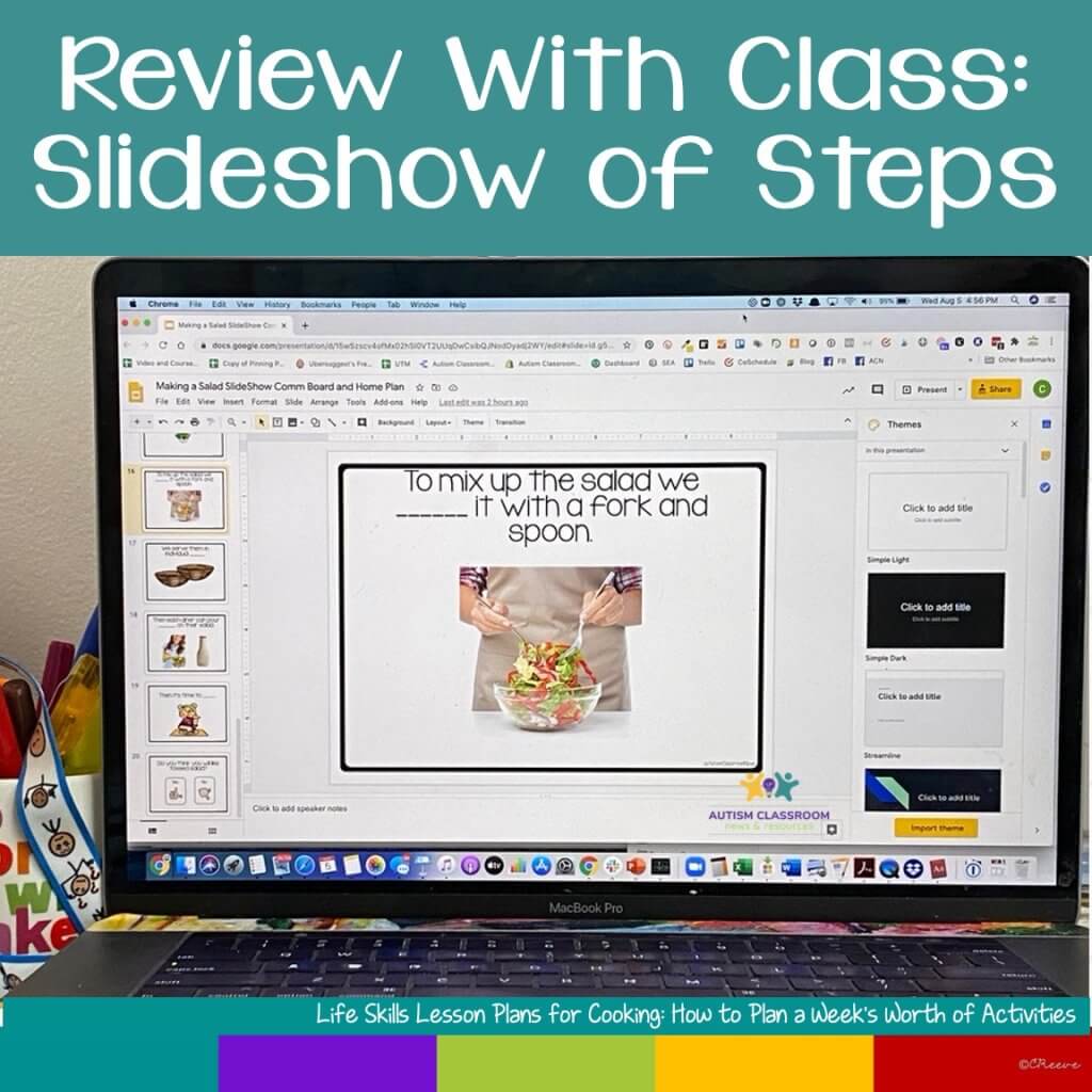 Life Skills Lesson Plans: Review with class--computer slideshow of steps