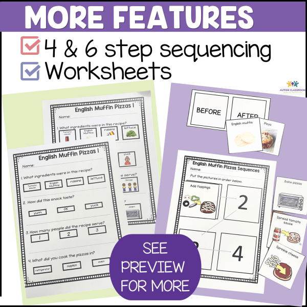 Cooking Unit - More Features are 4 & 6 step sequencing and worksheets