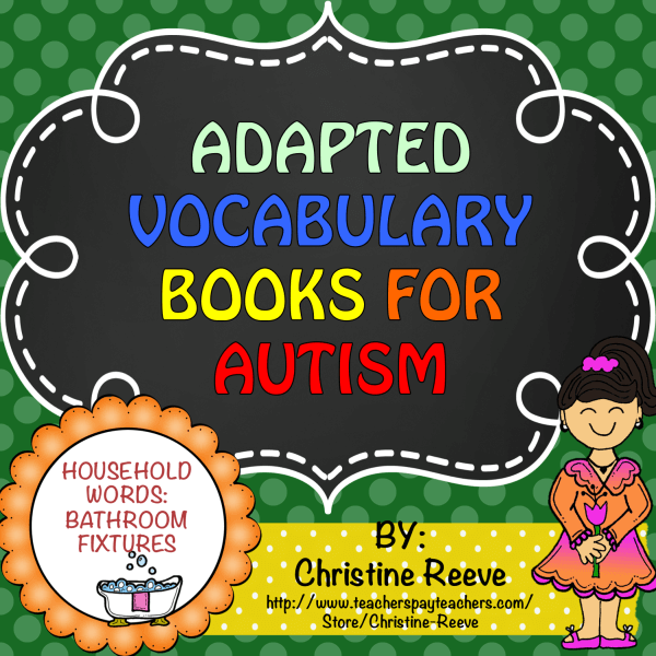 Bathroom Fixtures Adapted Vocabulary Books for Autism