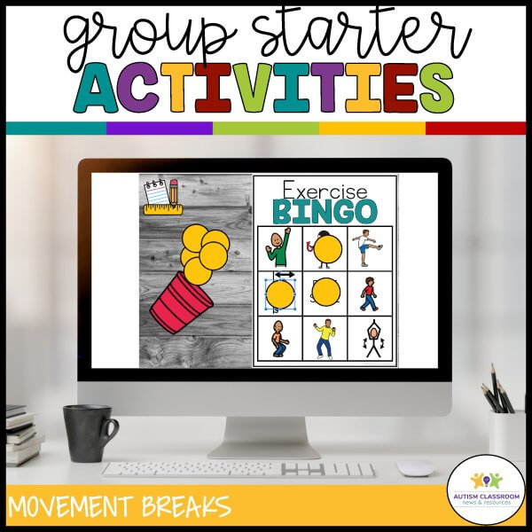 Group Starter Activities for Exercise Kindness Bingo