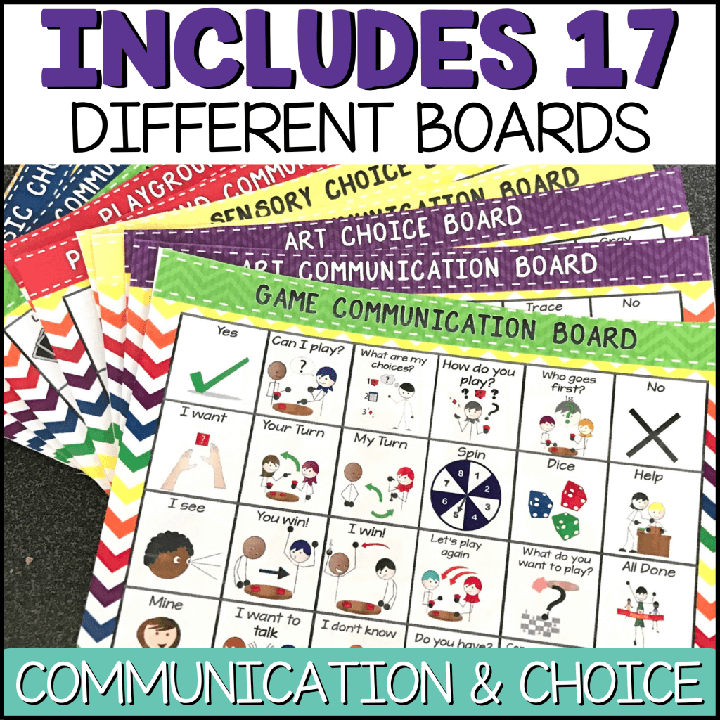 AAC Communication Boards for Augmentative Communication - Special Ed ...