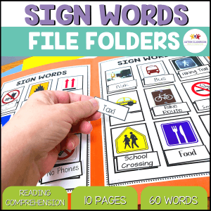 Sign Words File Folder Activities