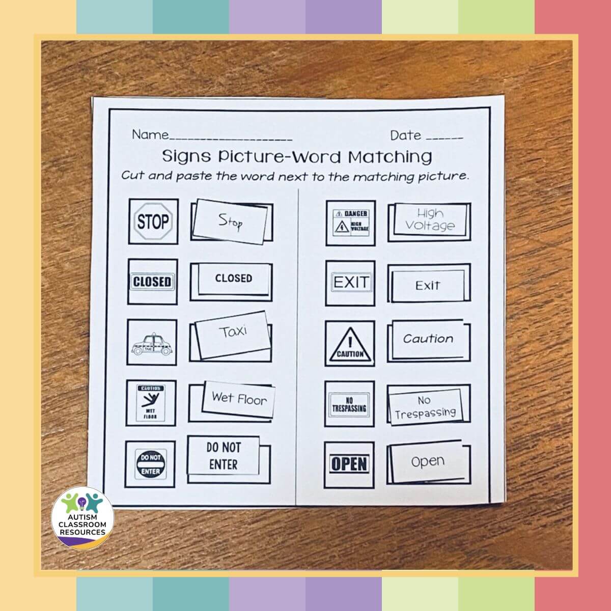 Functional Literacy Community Signs Worksheets: Reading Comprehension ...
