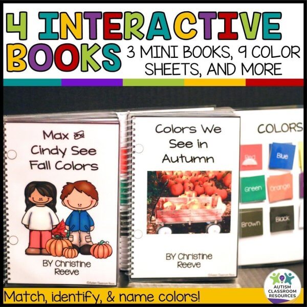 4 interactive books - fall color activities