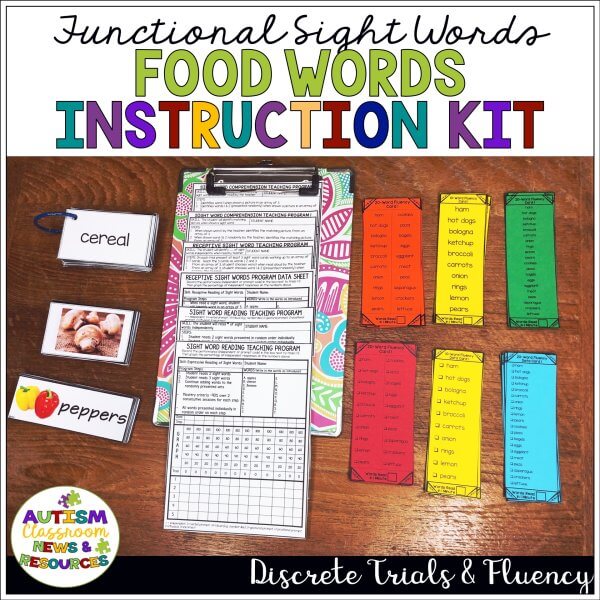 Functional Sight Words Food Words Instruction Kit
