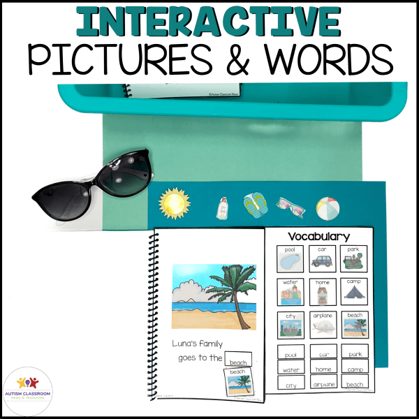 Interactive pictures and words - summer books