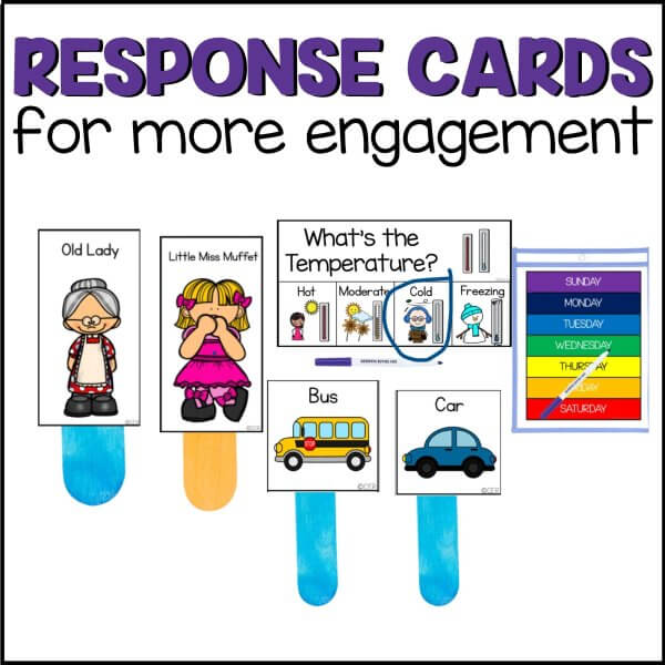 Morning Meeting Response Cards for more engagement