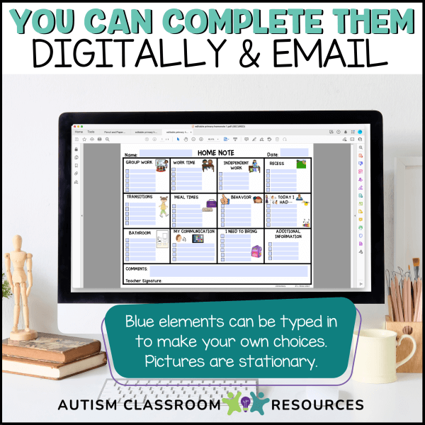 Parent Communication you can complet them digitally and email