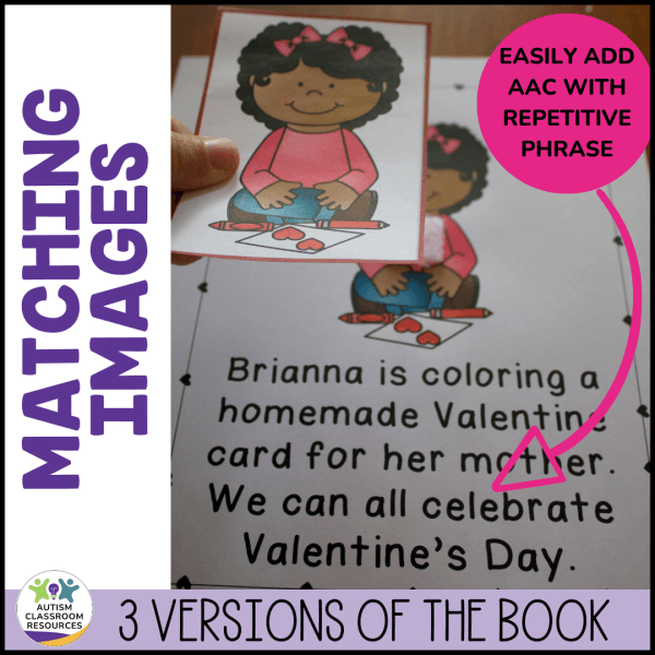 Matching Images - Valentine's Day 3 versions of the book