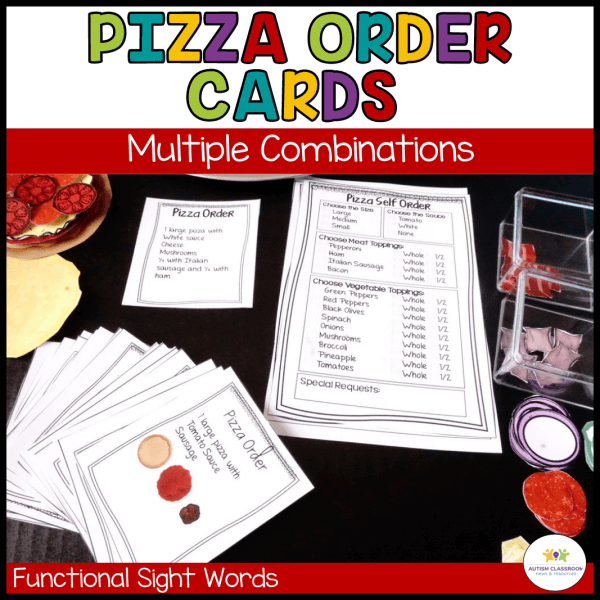 Pizza Order Cards - Multiple combinations