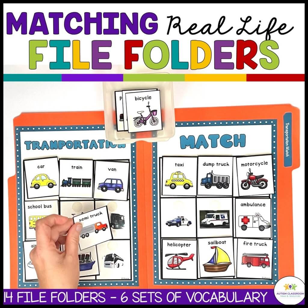 Functional Vocabulary File Folder Games for Special Education ...