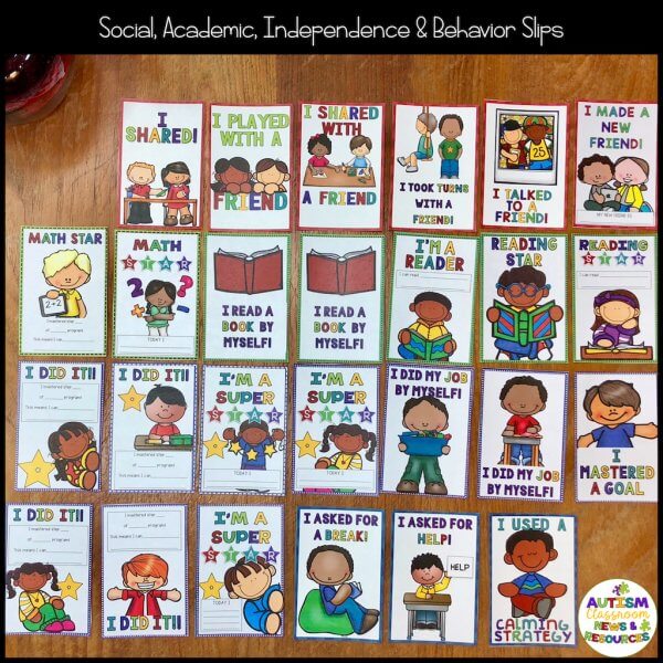 Positive Notes Home for social, academic, independence, and behavior.