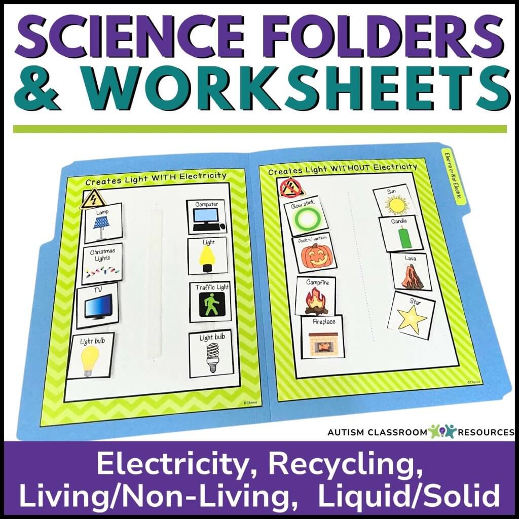 Science Worksheets & File Folders for Special Education & Autism ...