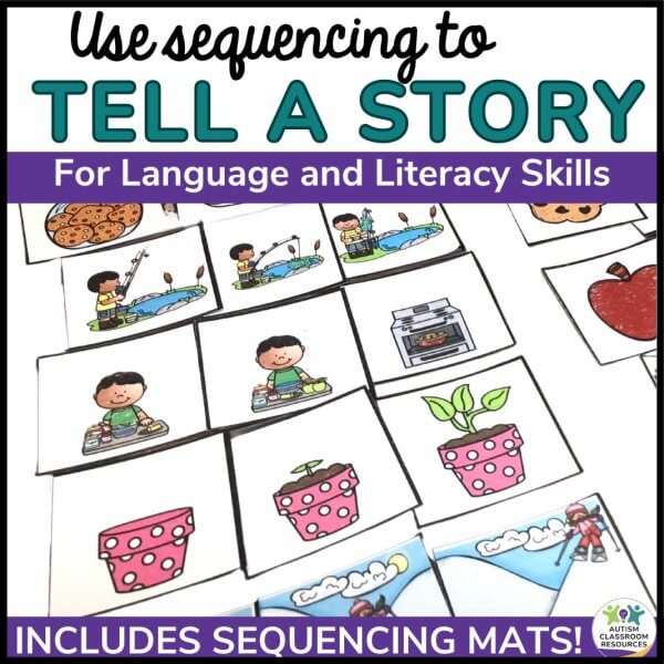 Use sequencing to tell a story - for language and literacy skills - sequencing stories using pictures