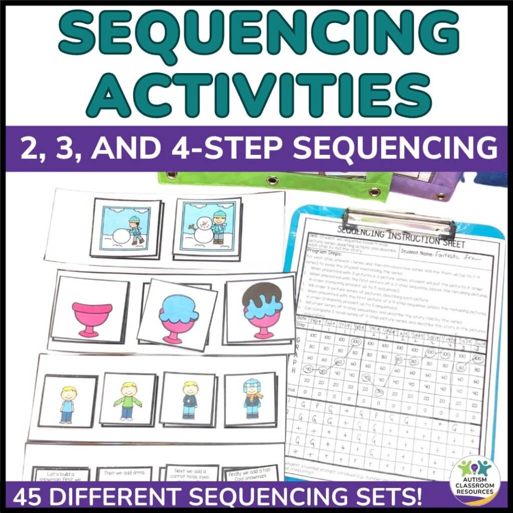 Sequencing Stories with Pictures - 2, 3, & 4 step picture sequencing w ...