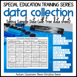 Special education training series data collection