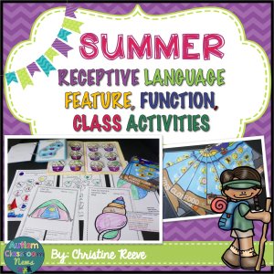 Summer Receptive Language, features, function, class activities