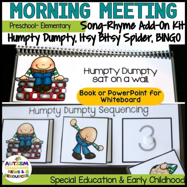 Morning Meeting Circle Time Humpty Dumpty Song Rhyme