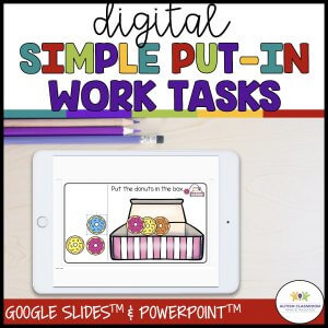 Digital Simple Put-In Work Tasks - independent work