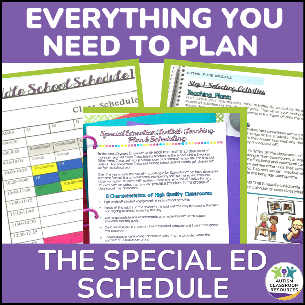 Everything you need to plan the special ed schedule - planning toolkit