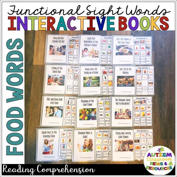 Functional Sight Word Interactive Books Food Words for Functional Reading