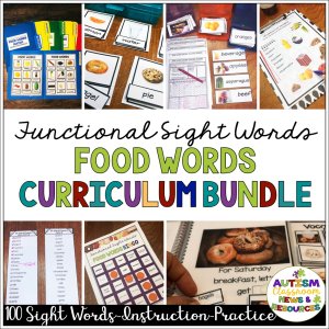 Food Words Curriculum Bundle Functional Sight Words