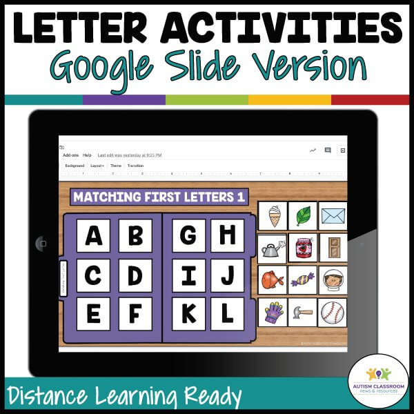 Letter Activities File Folders - Google Slide Version