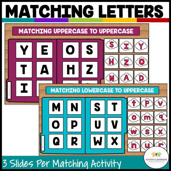 Matching Letters - Matching Uppercase to Lowercase File Folders