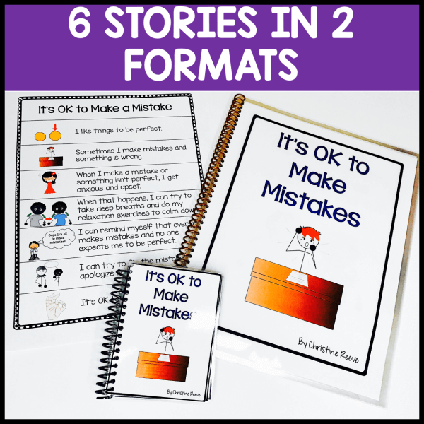 Social Stories - Making Mistakes Behavior Toolkit 6 stories in 2 formats