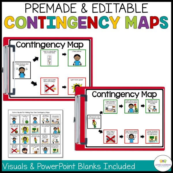 Premade and Editable Contingency Maps for Anxiety