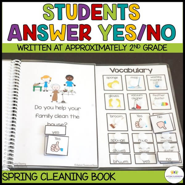 students answer yes/no - interactive books