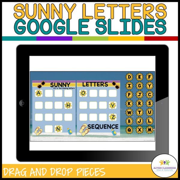 Sunny Letters Google Slides - File Folders