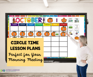 A calendar activity on a digital whiteboard. Circle Time Lesson Plans: Perfect for Your Morning Meeting