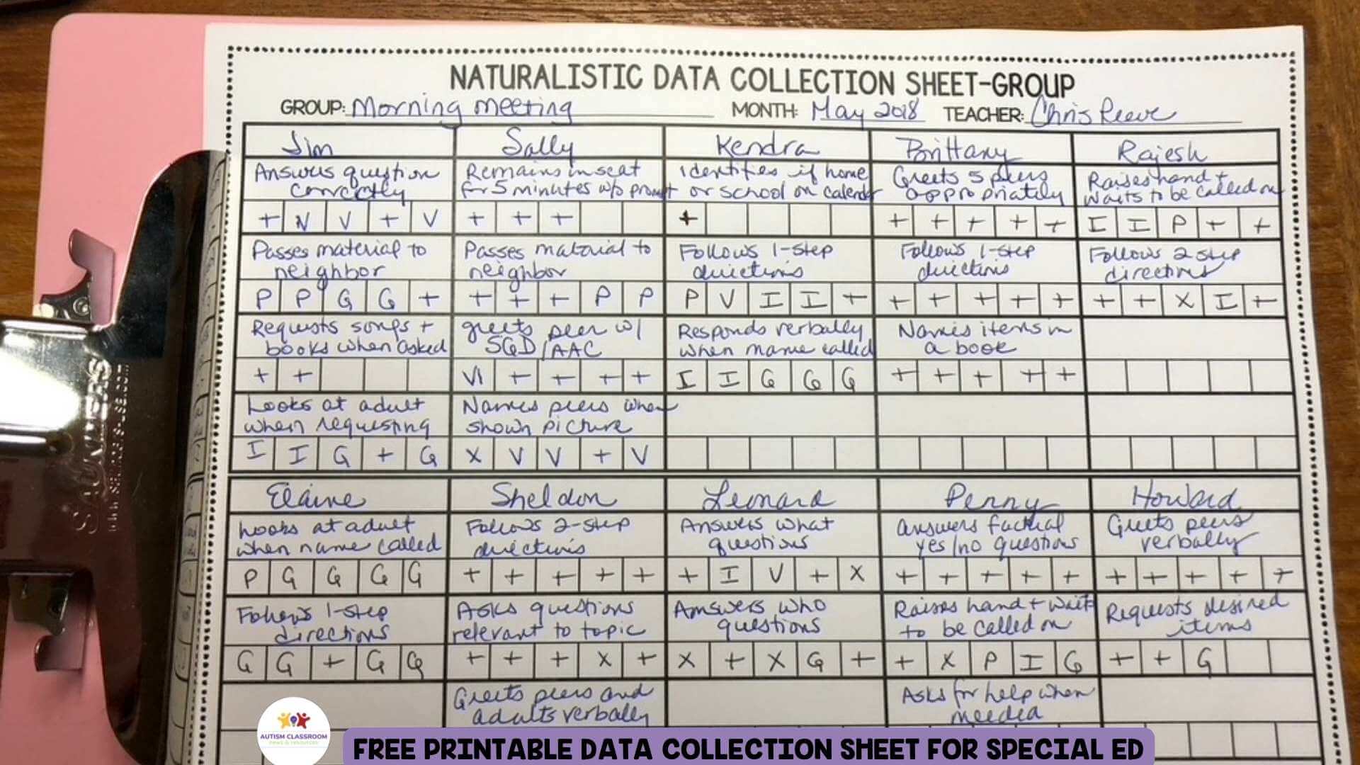 How to Conquer Special Education Data Collection During Circle or ...