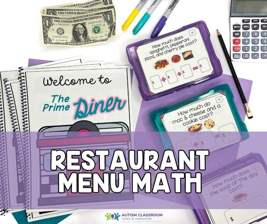 Restaurant Menu Math-Diner Menus with Differentiated task cards
