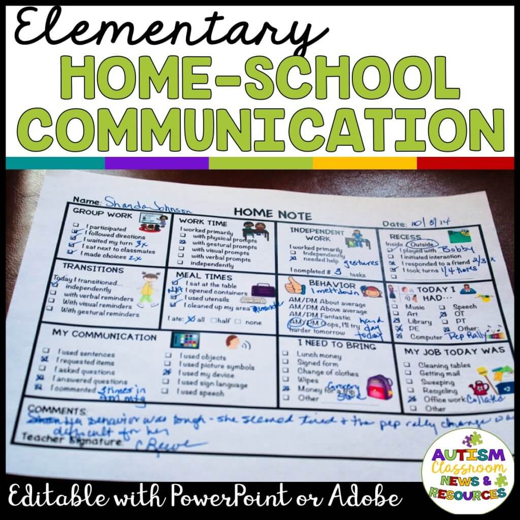 Elementary Home-School Communication Notes
