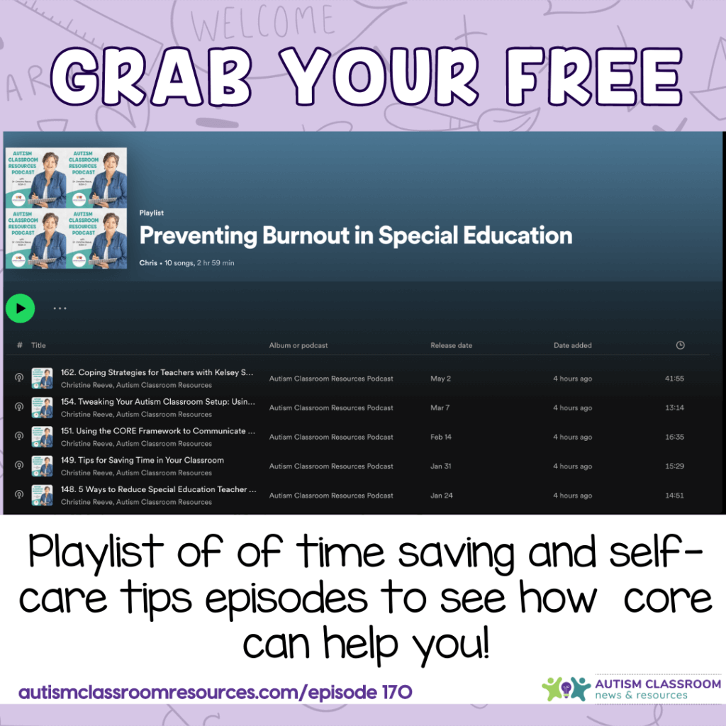 Grab your free playlist of episodes about preventing special education teacher burnout