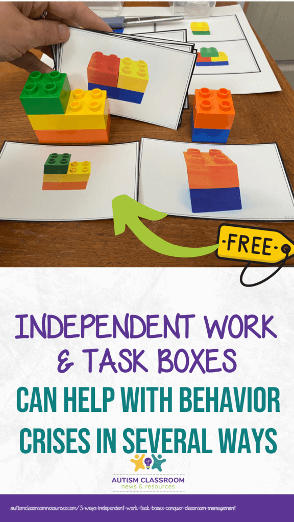 3 Ways Independent Work Task Boxes Help Conquer Classroom Management -  Autism Classroom Resources