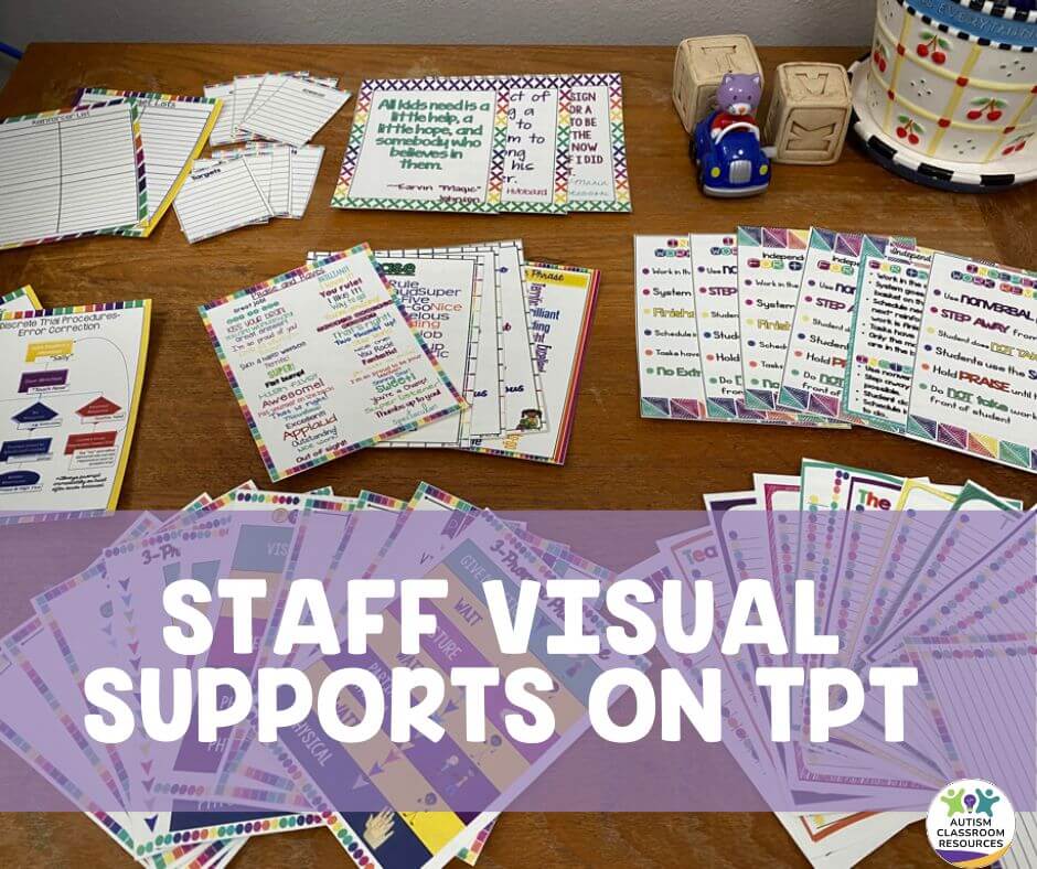 Staff Visual Supports on TpT