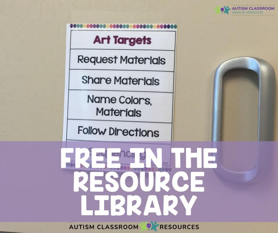 staff visual supports free in the resource library