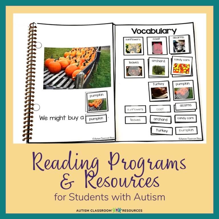 Reading Programs and Resources for Students with Autism-picture of adapted book