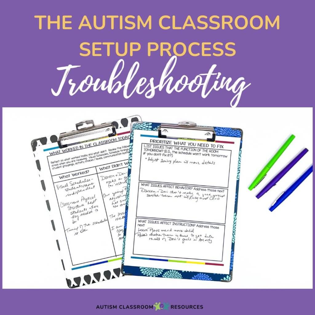 The autism Classroom Setup process-troubleshooting