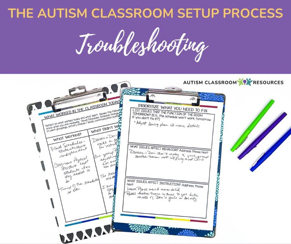 The autism Classroom Setup process-troubleshooting