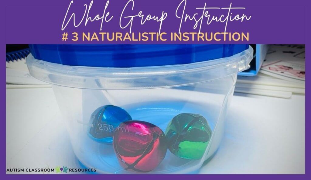Whole Group Instruction Strategies Blog Post #3 naturalistic instruction - jingle bells in a closed container