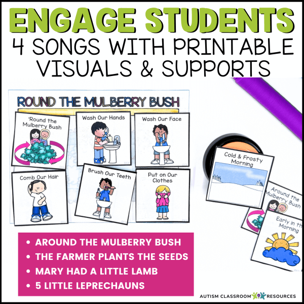 Engage students 4 songs with printable visuals and supports - spring morning meeting