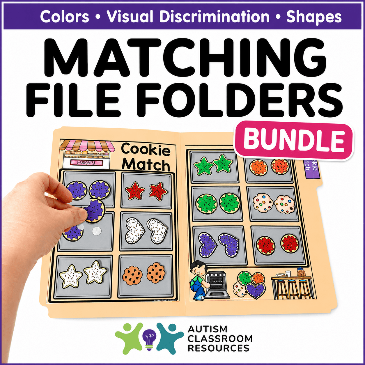 Matching File Folders and Task Cards for Colors, Shapes, & Pattern ...